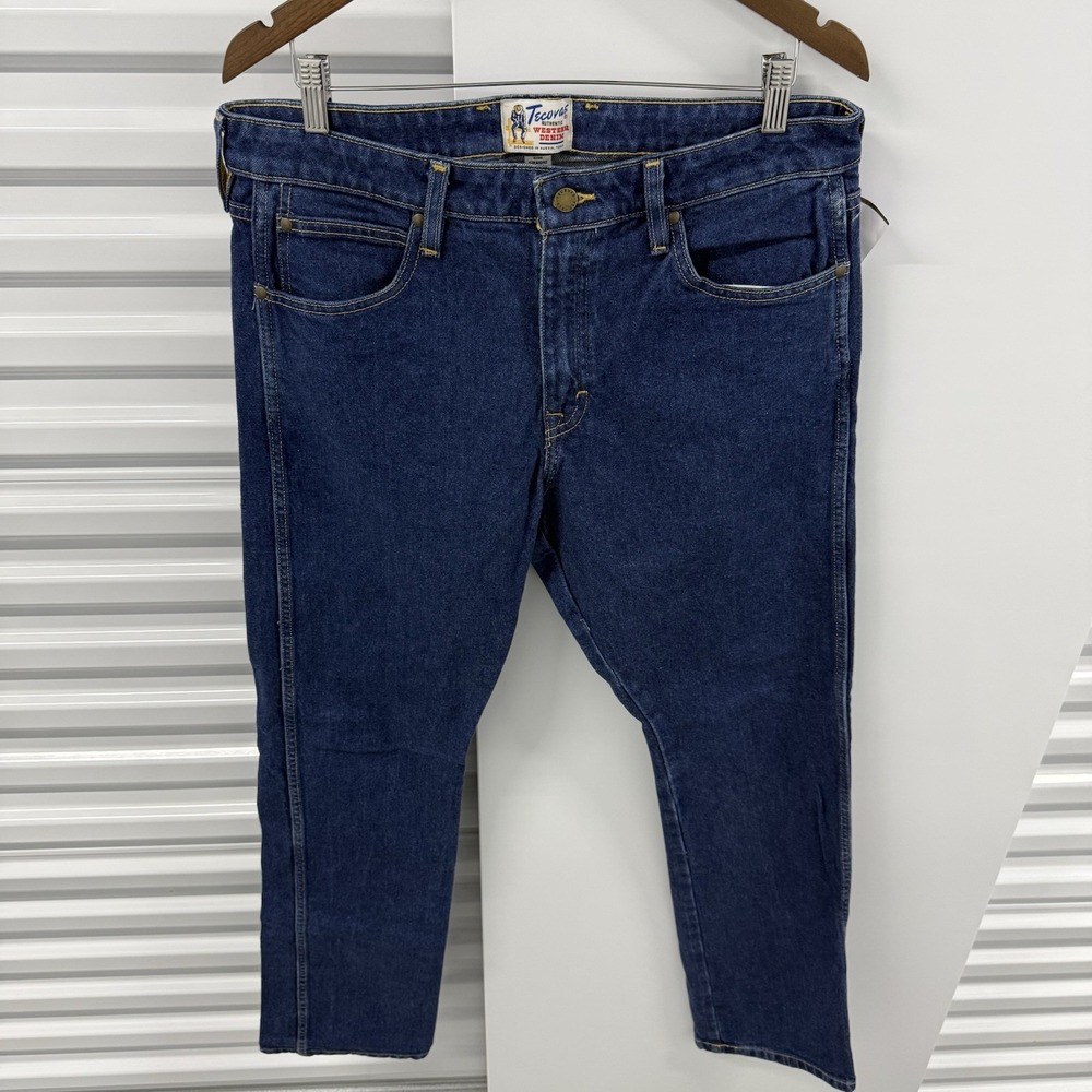 Tecovas Authentic Western Denim Jeans Mens Slim Straight Dark Wash Cowboy